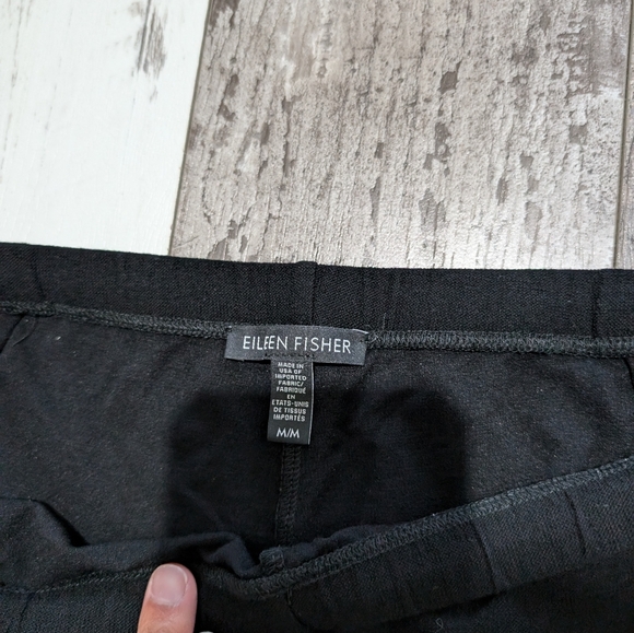 Eileen Fisher Washable wide leg Crepe Pant black size m - Picture 4 of 9